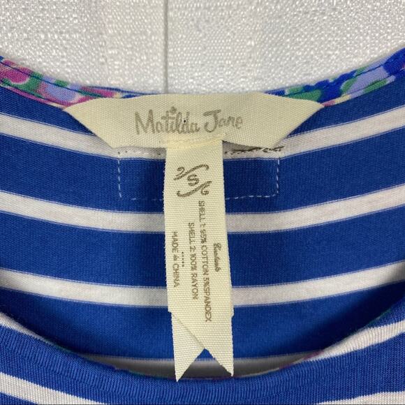 Matilda Jane Blue Stripe Road Ahead Maxi Dress Sz.S - Picture 8 of 14